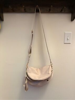 Beige/Gold Crossbody Bum Bag